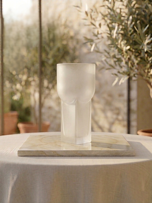 Frosted glass vase for flower arrangements - Dubai