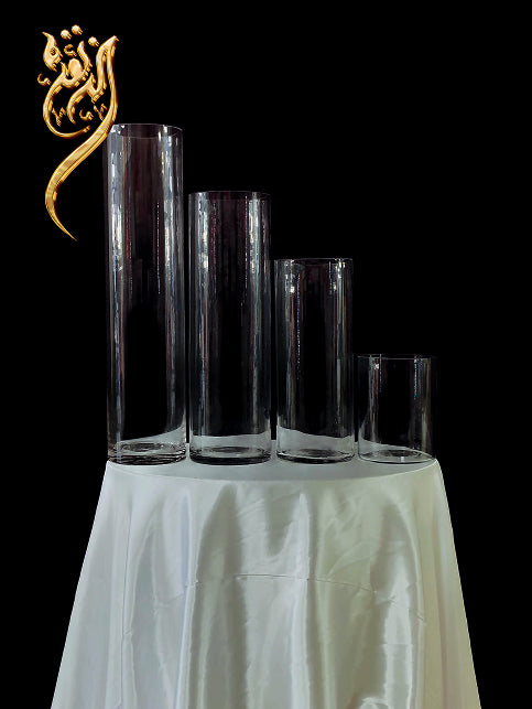 Cylinder glass flower vase - Flower Point Dubai