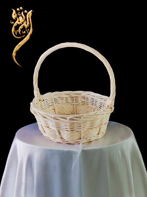 White large round basket