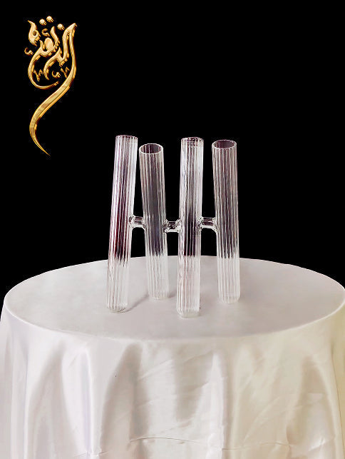 Tube glass flower vase - Flower Point Dubai