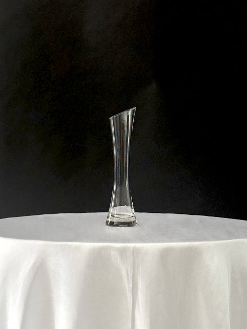 Decorative Conical Shape Glass Vase Clear