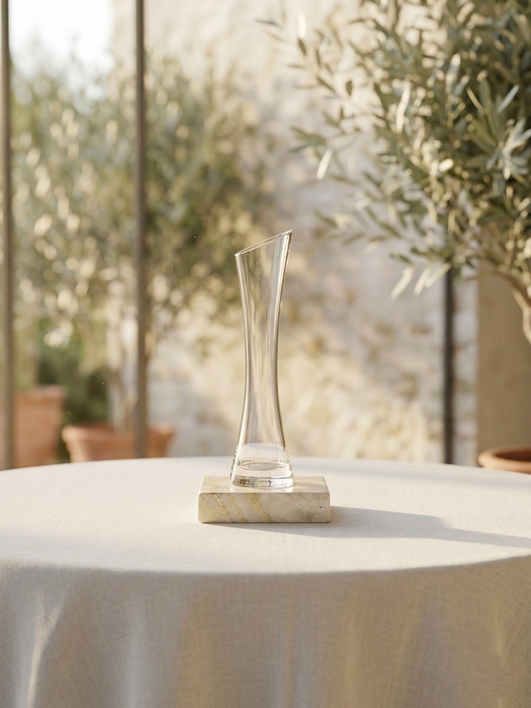 Conical clear glass flower vase - Dubai